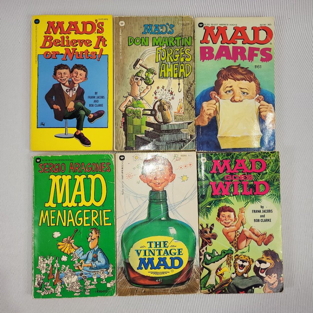 Mad Magazine Digest Comic Book Magazine 1970s 1980s Lot 6 Softcover Paperback